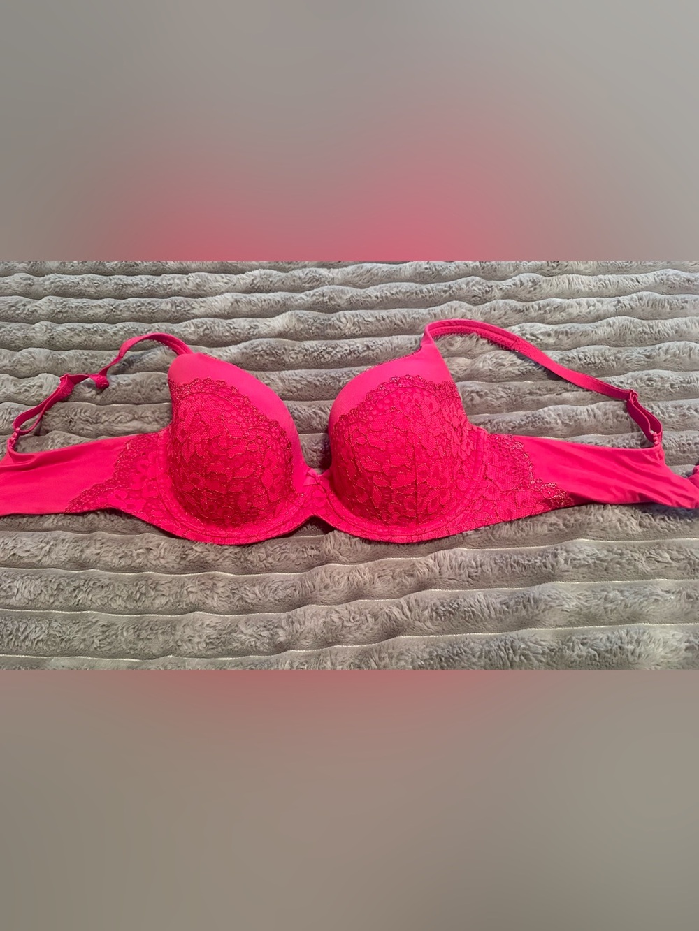 Body By Victoria Bra.  Red.  Size 36 D.  Like new, only worn a couple times.